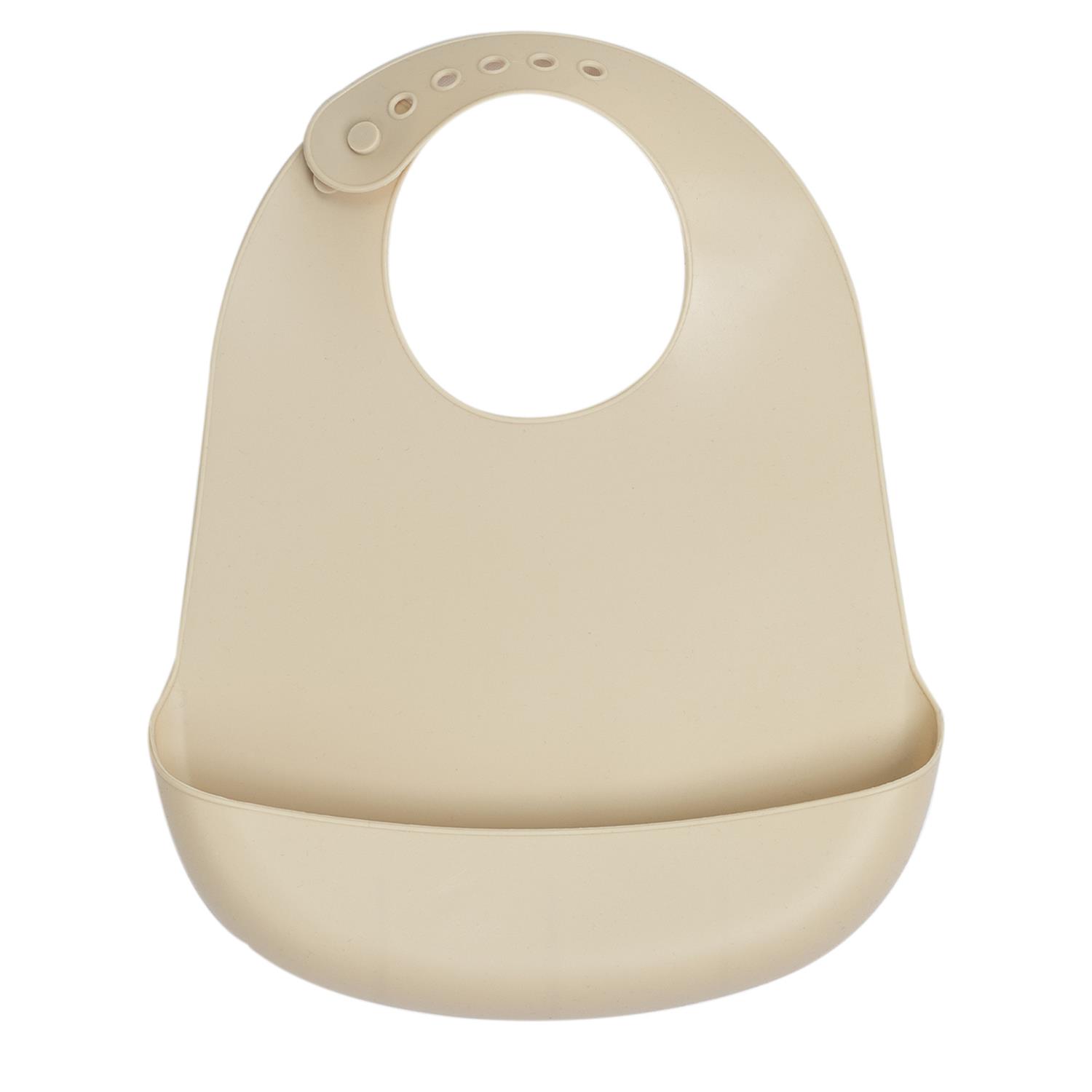 Bavoir Silicone BEIGE Trois Kilos Sept