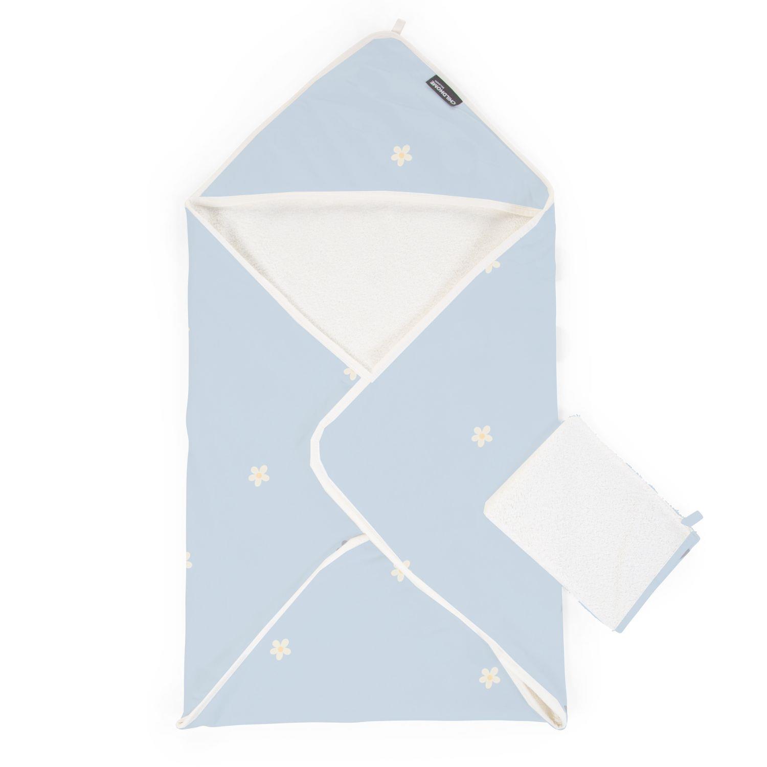 Childhome - Parure de bain et gant BLEU Childhome
