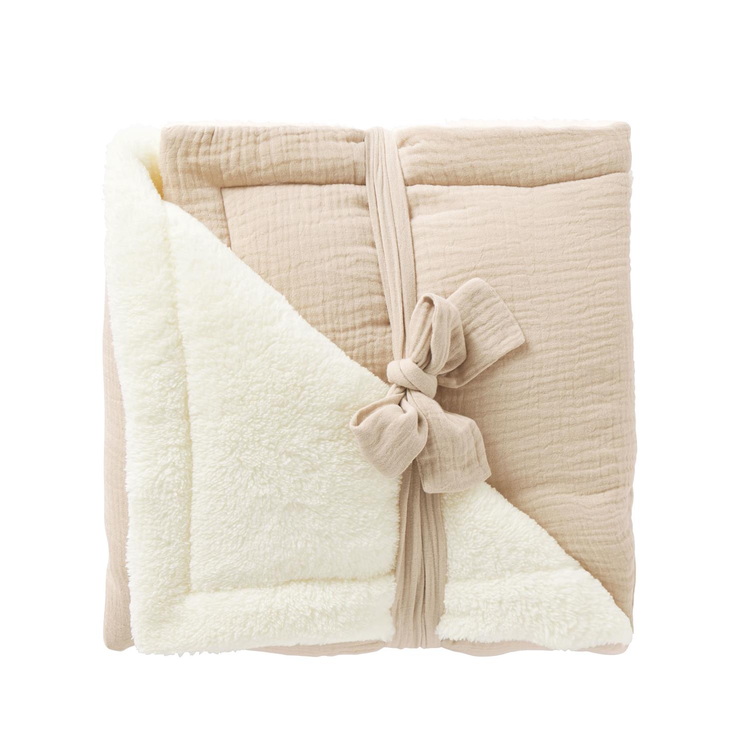 BB & Co - Couverture peluche Mix&Match BEIGE BB&Co