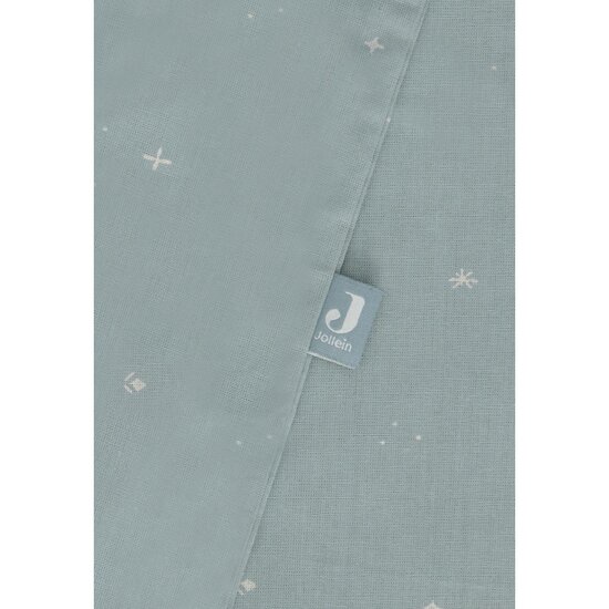 Jollein Housse de couette et taie Twinkling Sea Green 100x140 cm