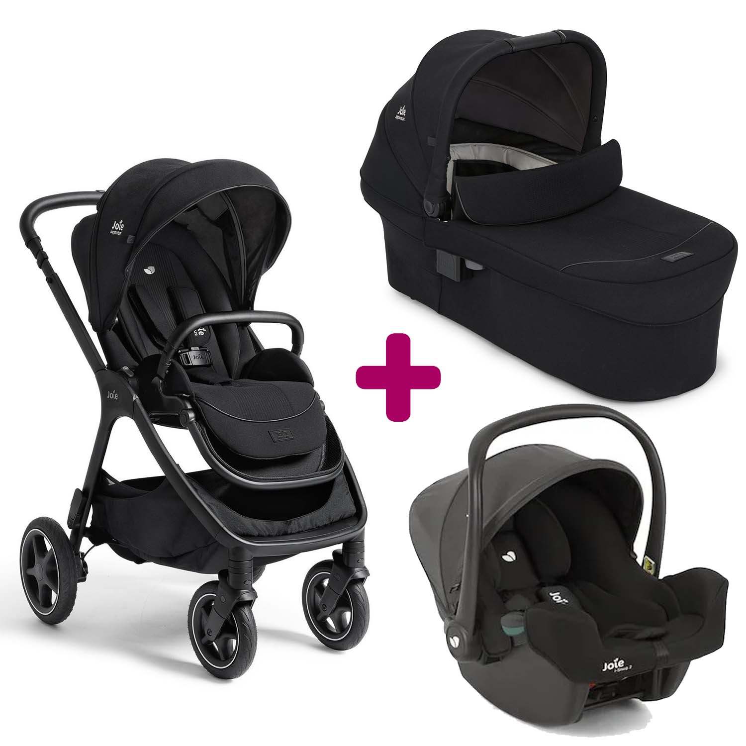 Pack Poussette trio Finiti Eclipse + Nacelle Ramble XL Eclipse + coque I-snug 2 Shale Joie