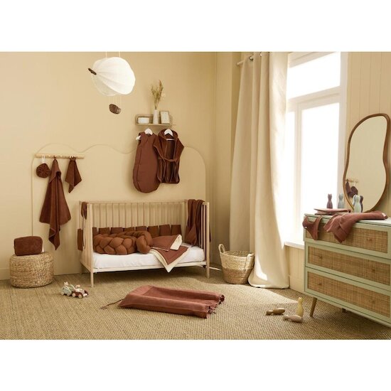 BB&Co Couverture peluche gaze & microfibre Mix&Match Toffee 70x100 cm BB&Co Couverture peluche gaze & microfibre Mix&Match Toffee 70x100 cm