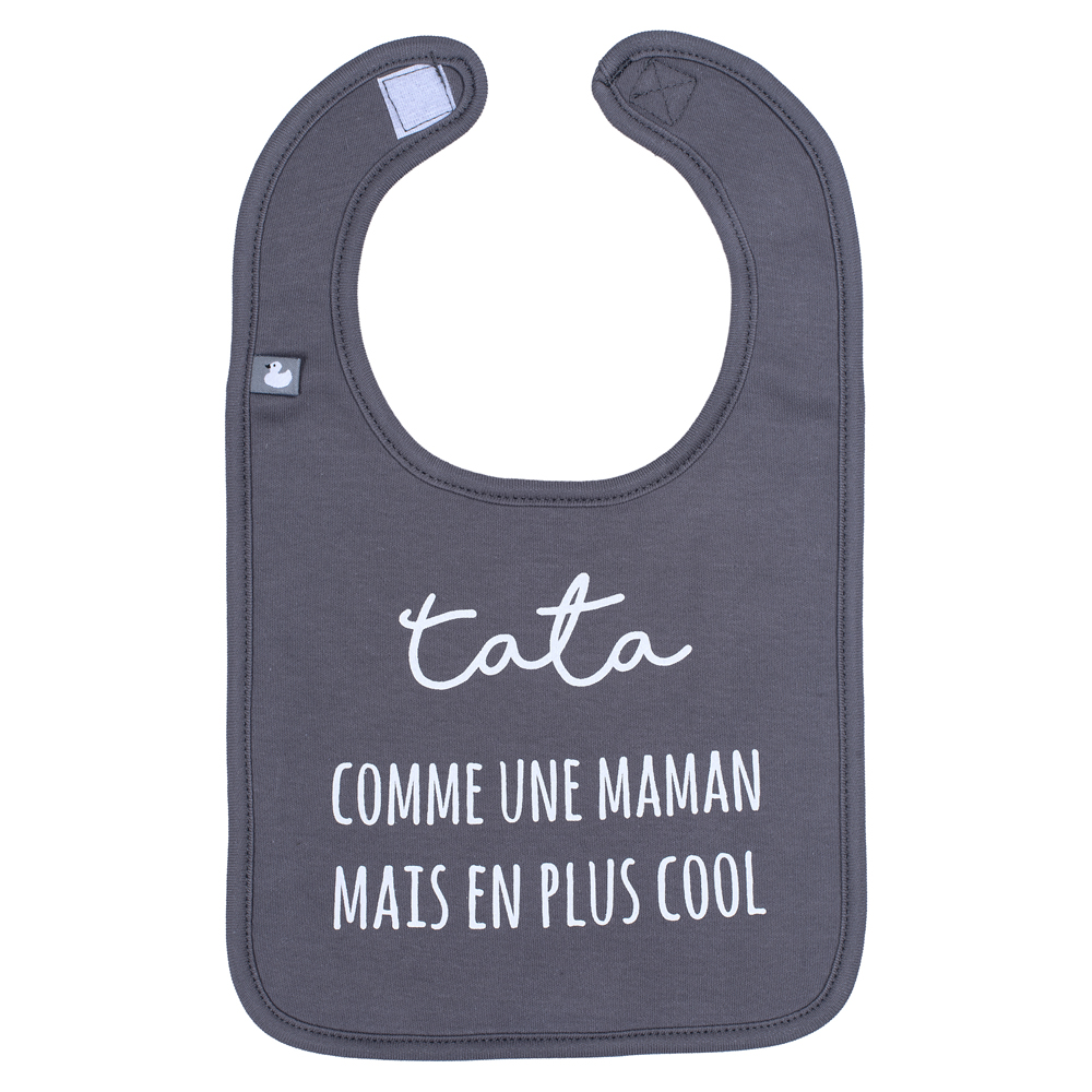 Bavoir "Tata…" GRIS BB&Co