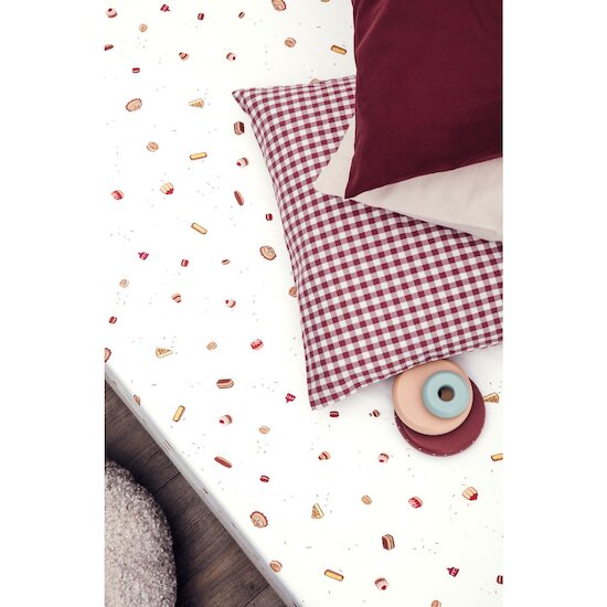 Kadolis Drap housse Coton Bio berceau Gourmandises Multicolore 50x83 cm Kadolis Drap housse Coton Bio berceau Gourmandises Multicolore 50x83 cm