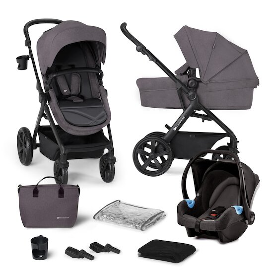 Poussette confortable 3 en 1, pack poussette, coque & nacelle bébé : adbb