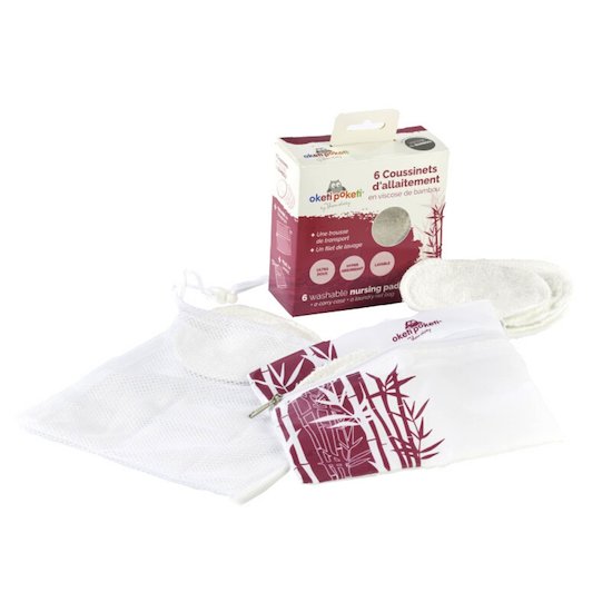 12 PCS Pratique Bambou Anti-déversement Lavable Infirmière Allaitement Allaitement Pad 