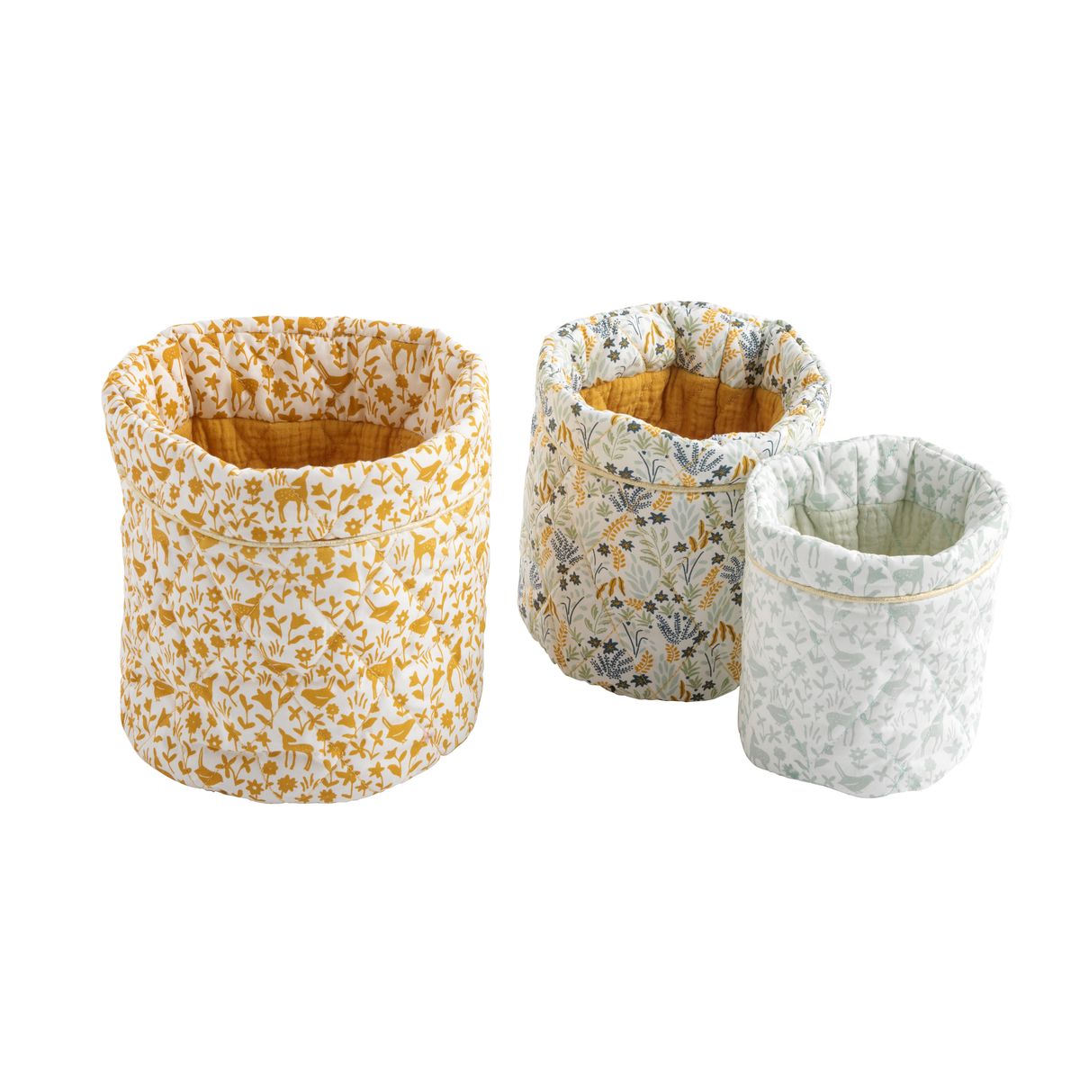 Lot de 3 panières Promenons nous MULTICOLORE Sauthon