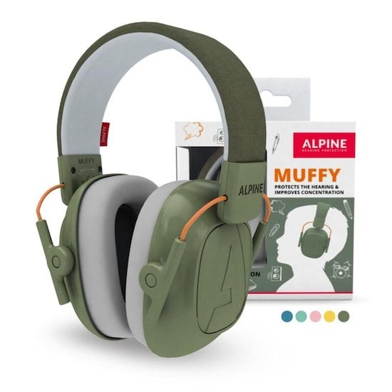 Alpine Hearing Protection Casque anti bruit Muffy vert 5-16 ans