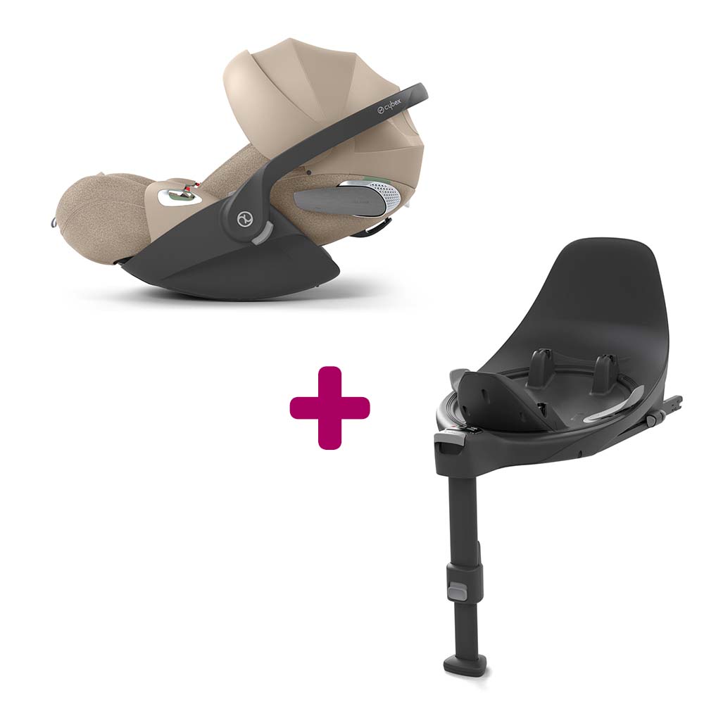 Cybex - Coque Cloud T i-Size Tissu Plus Cozy Beige + base T i-size  Cybex