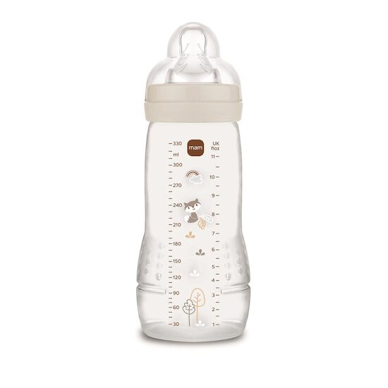 MAM Biberon Easy Active Décoré Tétine Débit X Sable 330 ml MAM Biberon Easy Active Décoré Tétine Débit X Sable 330 ml