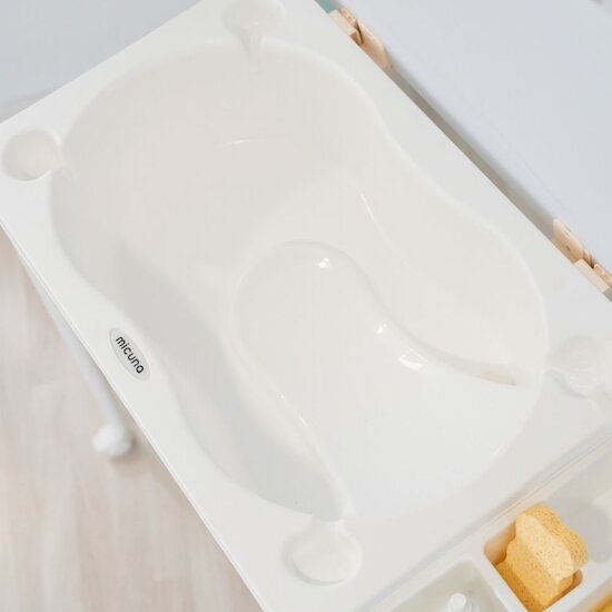 Micuna Commode à langer avec baignoire Smart Blanc 