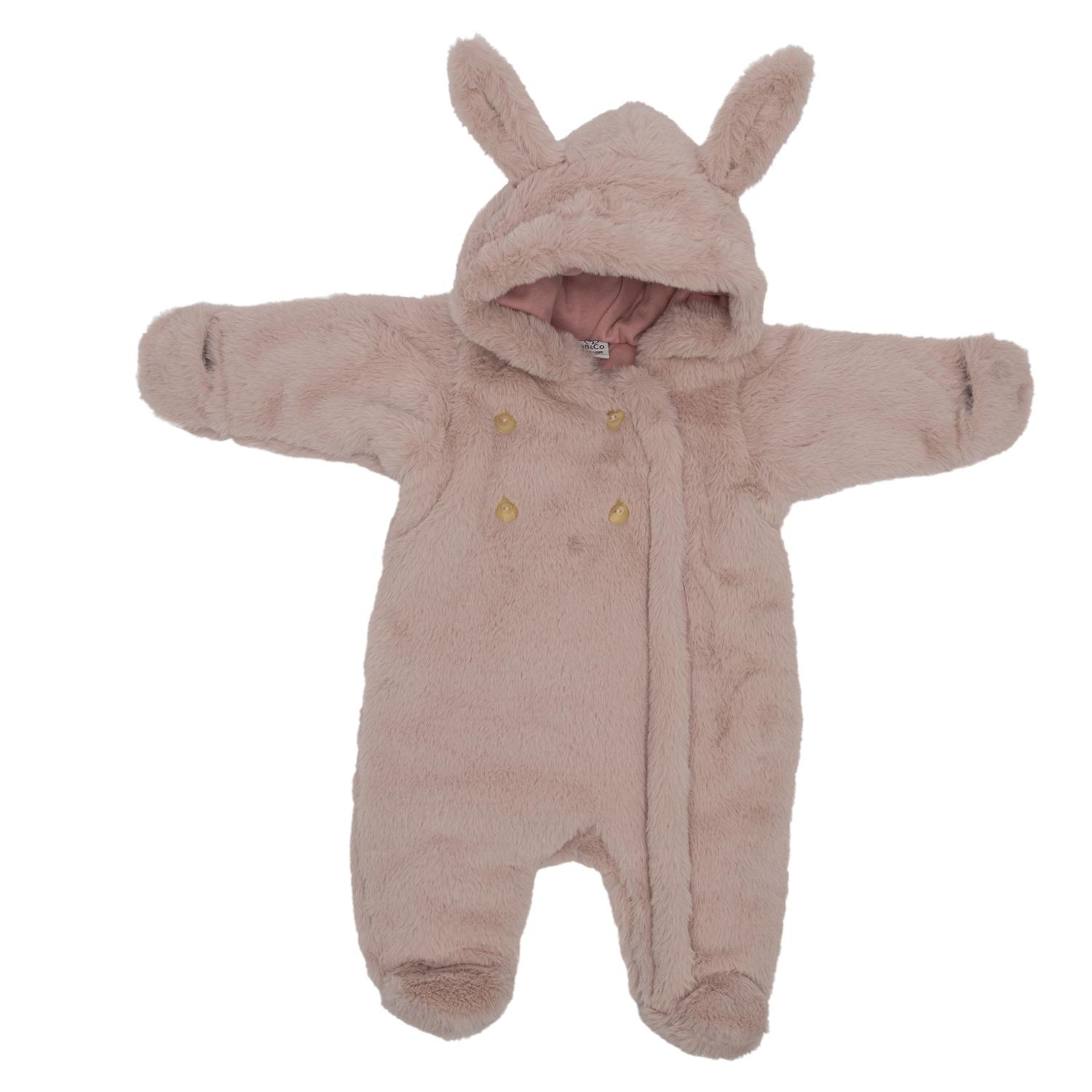 BB & Co - Combi pilote lapin fausse fourrure angora ROSE BB&Co