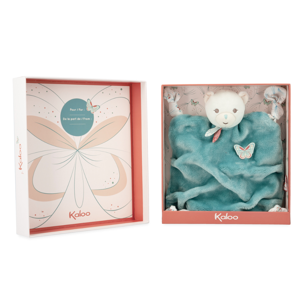 Kaloo - Doudou ours VERT Kaloo