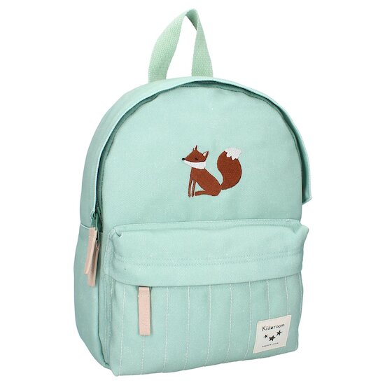 BB&Co Sac à dos enfant brodé renard Vert  BB&Co Sac à dos enfant brodé renard Vert