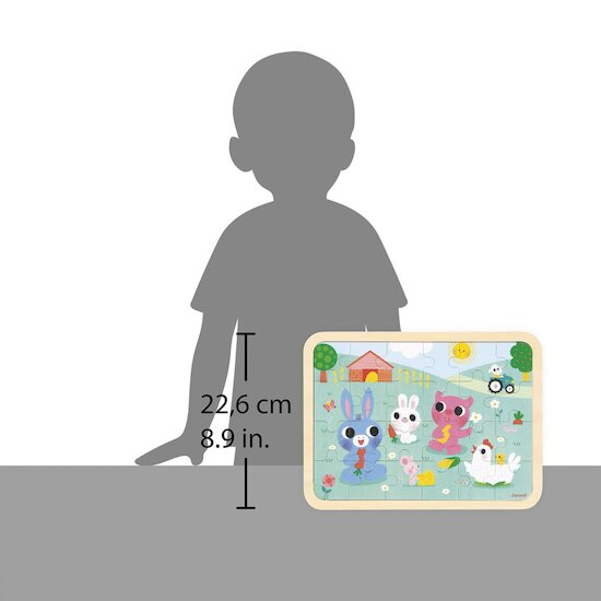 Janod Puzzle à La Ferme Vert 