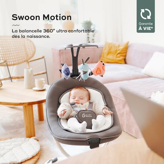 Babymoov Balancelle Swoon Motion Gris  Babymoov Balancelle Swoon Motion Gris