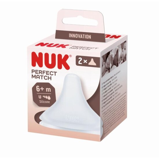 Nuk 2 Tétines Perfect Match flow control Multicolore 6 mois Nuk 2 Tétines Perfect Match flow control Multicolore 6 mois