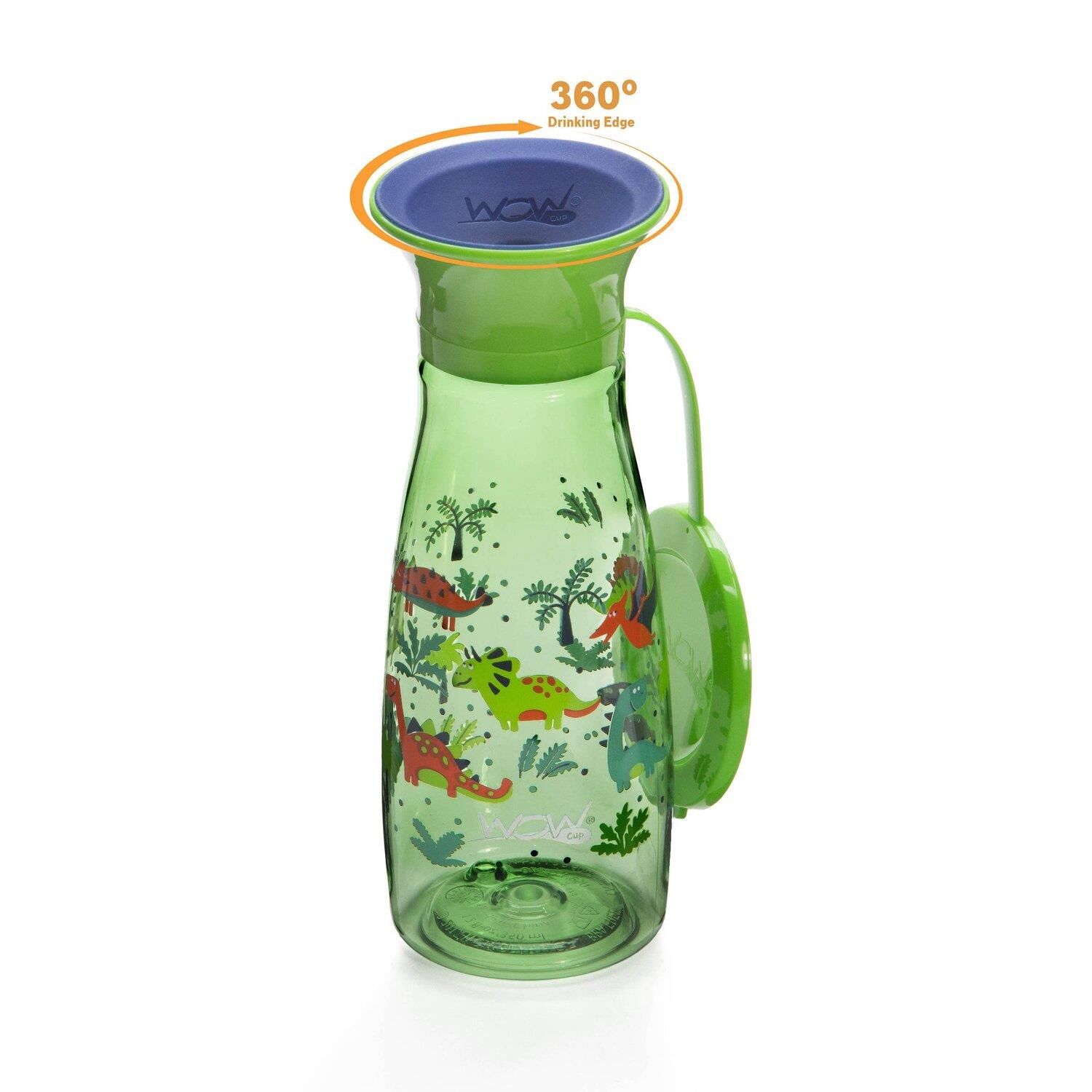 Gourde 360 ° enfant avec couvercle VERT Wowcup